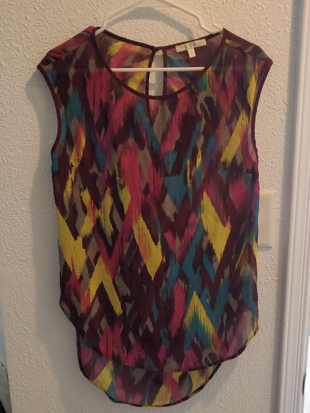 Multicolor Ikat-Print Sleeveless Camisole - Unbranded